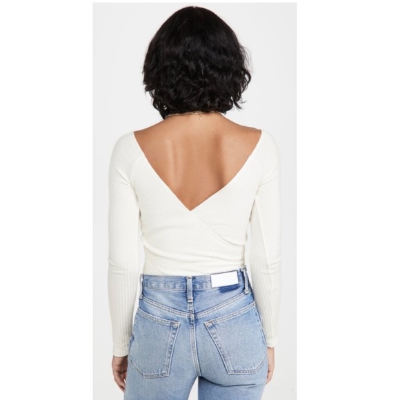 Reformation Minnie Off the Shoulder Top in Ivory - Picture 5 of 7